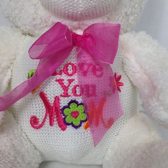 Dan Dee Mother's Day Bear Embroidered I Love You Mom Plush Stuffed Animal 12.5" - Picture 2 of 7
